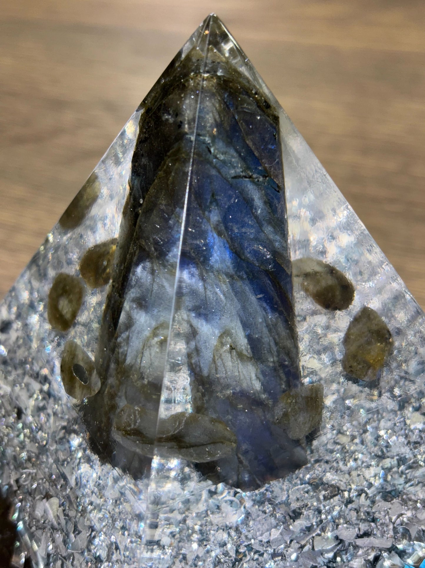 Heal, Recharge & Protect your Aura with Labradorite Orgonite Pyramid