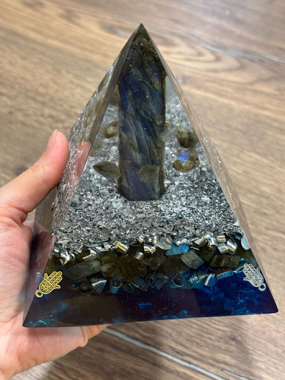 Heal, Recharge & Protect your Aura with Labradorite Orgonite Pyramid