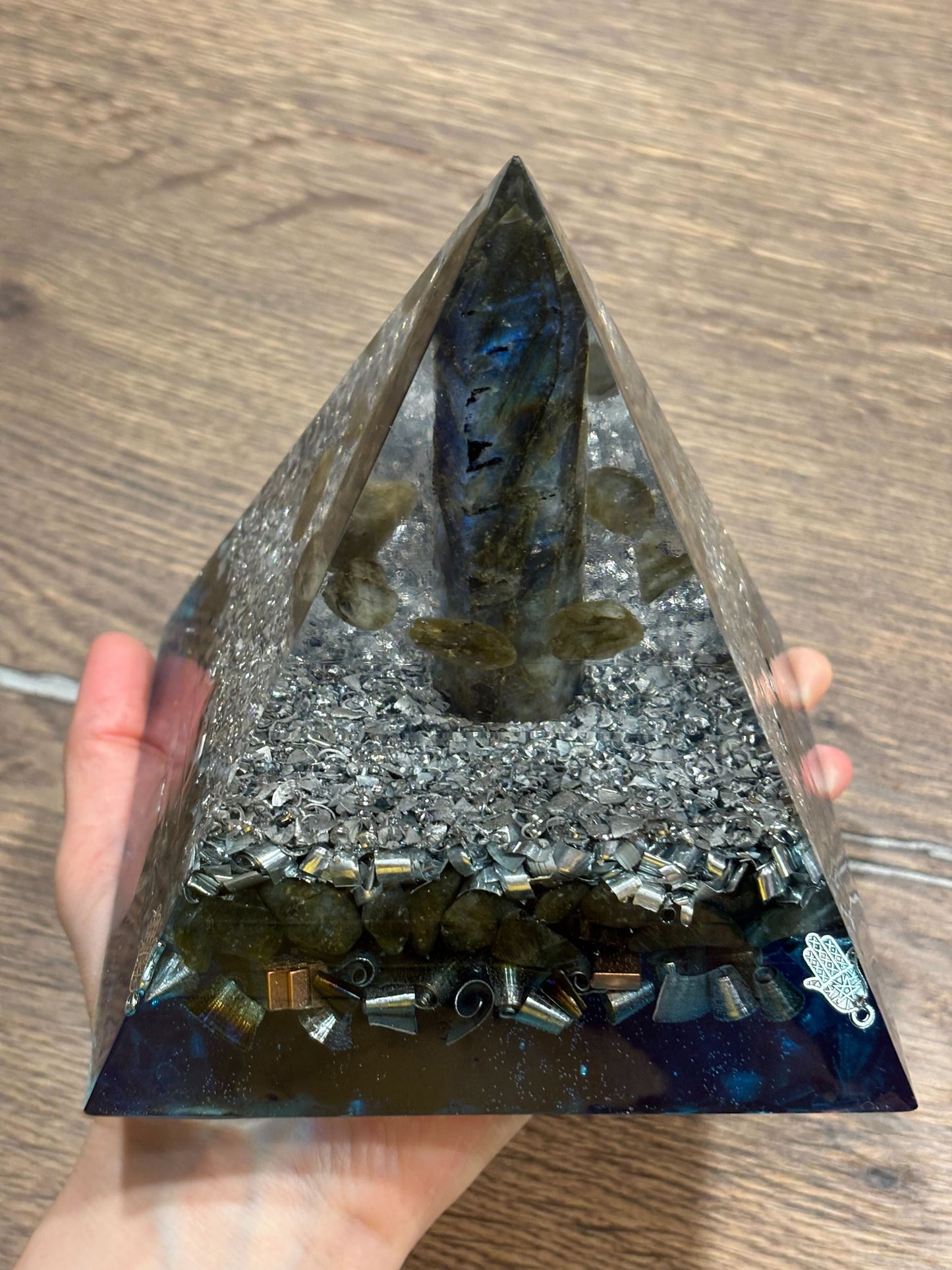 Heal, Recharge & Protect your Aura with Labradorite Orgonite Pyramid