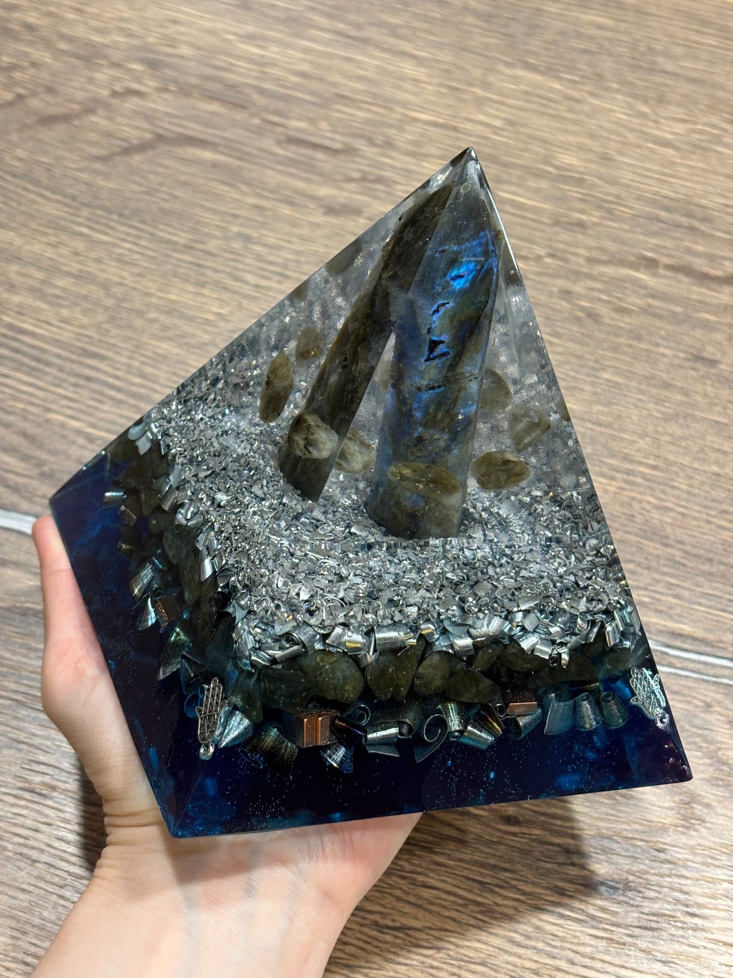 Heal, Recharge & Protect your Aura with Labradorite Orgonite Pyramid